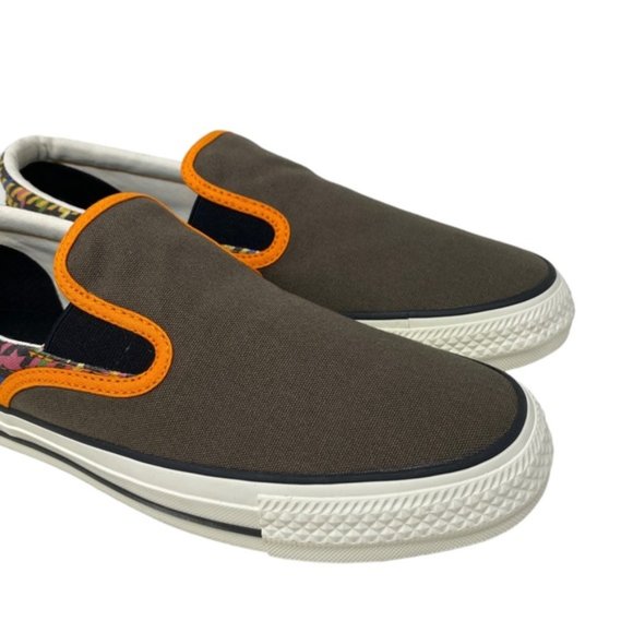 Converse Ctas Slip On Low Orange Brown Canvas Men Sneakers Custom 171852C-BRORG - Picture 6 of 11